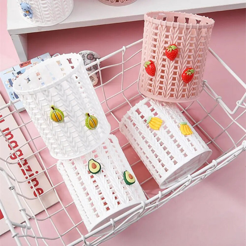 1PC Creative imitējoši vīnogulāju pildspalvu turētāji galddatora organizators grima otu uzglabāšanas zīmuļu krūzes turētājs Skolas biroja galda piederumi