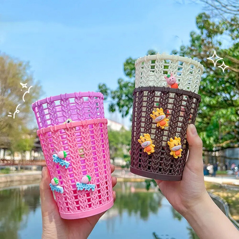 1PC Creative imitējoši vīnogulāju pildspalvu turētāji galddatora organizators grima otu uzglabāšanas zīmuļu krūzes turētājs Skolas biroja galda piederumi