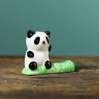 Mini cute dzīvnieku krāsas otu pildspalvas paliktnis keramikas rotājumi ķīniešu kaligrāfija rakstīšanas pildspalvas turētājs Amatniecības pildspalvas spilvens