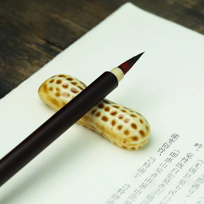 Mini cute dzīvnieku krāsas otu pildspalvas paliktnis keramikas rotājumi ķīniešu kaligrāfija rakstīšanas pildspalvas turētājs Amatniecības pildspalvas spilvens