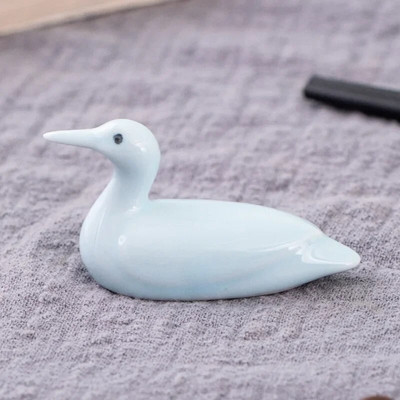 Mini cute dzīvnieku krāsas otu pildspalvas paliktnis keramikas rotājumi ķīniešu kaligrāfija rakstīšanas pildspalvas turētājs Amatniecības pildspalvas spilvens