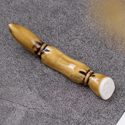 Mini cute dzīvnieku krāsas otu pildspalvas paliktnis keramikas rotājumi ķīniešu kaligrāfija rakstīšanas pildspalvas turētājs Amatniecības pildspalvas spilvens