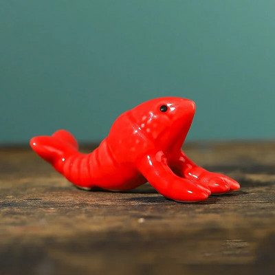 Mini cute dzīvnieku krāsas otu pildspalvas paliktnis keramikas rotājumi ķīniešu kaligrāfija rakstīšanas pildspalvas turētājs Amatniecības pildspalvas spilvens