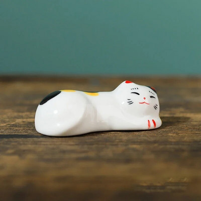 Mini cute dzīvnieku krāsas otu pildspalvas paliktnis keramikas rotājumi ķīniešu kaligrāfija rakstīšanas pildspalvas turētājs Amatniecības pildspalvas spilvens