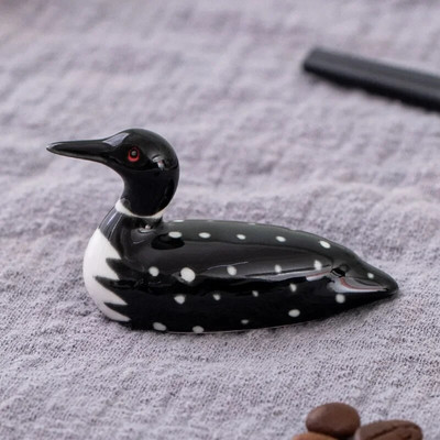 Mini cute dzīvnieku krāsas otu pildspalvas paliktnis keramikas rotājumi ķīniešu kaligrāfija rakstīšanas pildspalvas turētājs Amatniecības pildspalvas spilvens