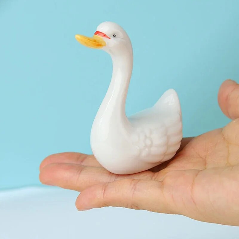 Mini cute dzīvnieku krāsas otu pildspalvas paliktnis keramikas rotājumi ķīniešu kaligrāfija rakstīšanas pildspalvas turētājs Amatniecības pildspalvas spilvens