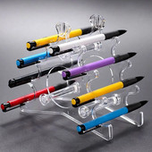 6/12-pesa akrüülpliiatsihoidja ekraan, läbipaistev meigipintslihoidja, küüneharja hoidja, kulmude täitesulepea pliiatsihoidik