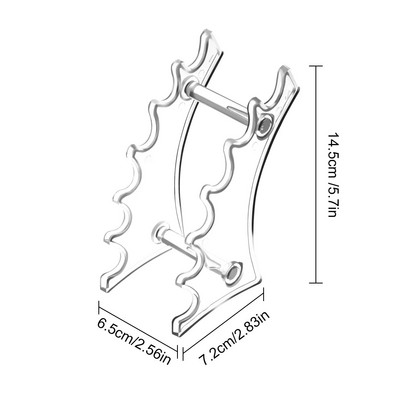 6/12-pesa akrüülpliiatsihoidja ekraan, läbipaistev meigipintslihoidja, küüneharja hoidja, kulmude täitesulepea pliiatsihoidik