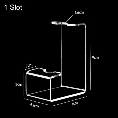 6/12-pesa akrüülpliiatsihoidja ekraan, läbipaistev meigipintslihoidja, küüneharja hoidja, kulmude täitesulepea pliiatsihoidik