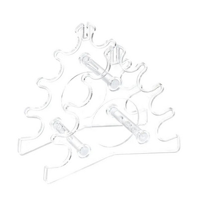 6/12-pesa akrüülpliiatsihoidja ekraan, läbipaistev meigipintslihoidja, küüneharja hoidja, kulmude täitesulepea pliiatsihoidik