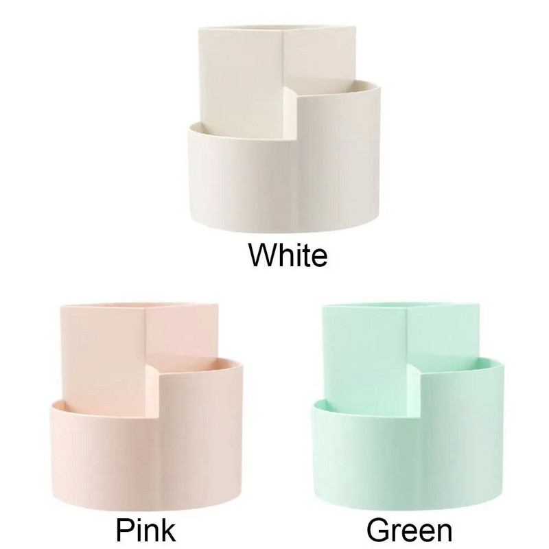 Pöörake multifunktsionaalne deformatsioonivastane ümmargune kontoritarvete karp, pliiatsihoidik, 3 võrehoidja, pliiatsihoidja