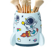 Jauks pildspalvu turētājs Rocket Ship zīmuļa kauss ar astronautu uzlīmju zīmuļu turētāju, liela ietilpība grima otiņai rakstīšanas otiņa