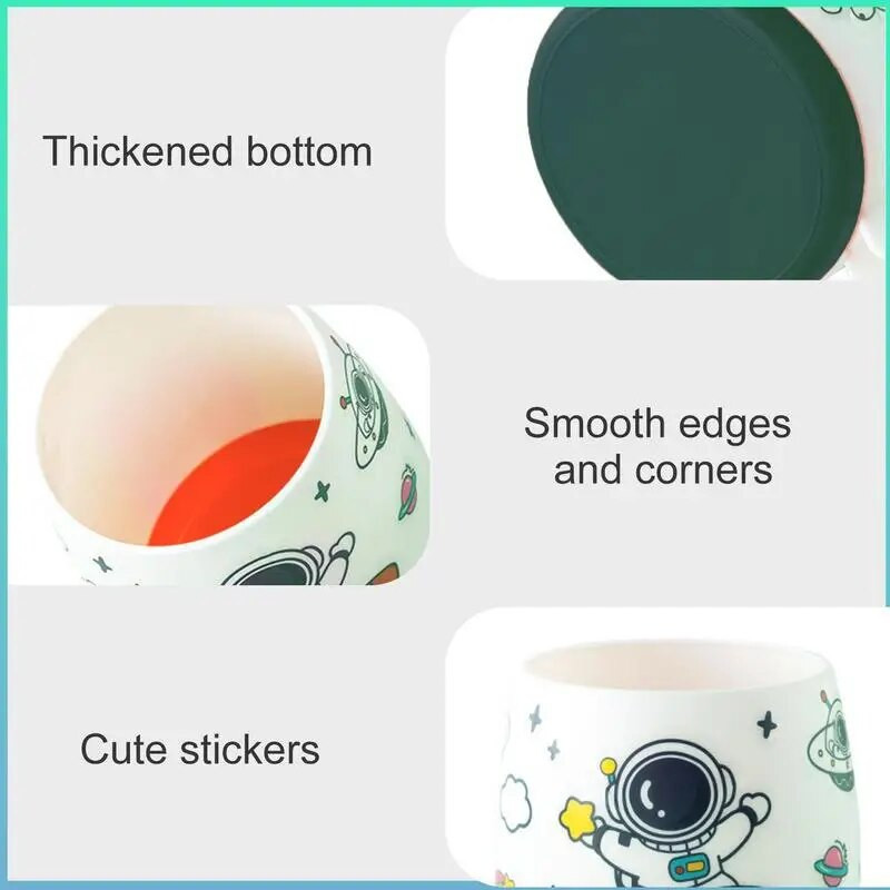 Jauks pildspalvu turētājs Rocket Ship zīmuļa kauss ar astronautu uzlīmju zīmuļu turētāju, liela ietilpība grima otiņai rakstīšanas otiņa