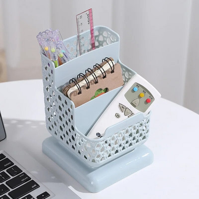 Hollow Desk Organizer Desktop Storage Box Βάση γραφικής ύλης Πολυλειτουργική βάση Τηλεφώνου Αναλώσιμα γραφείου Επιτραπέζιο σετ Θήκη στυλό