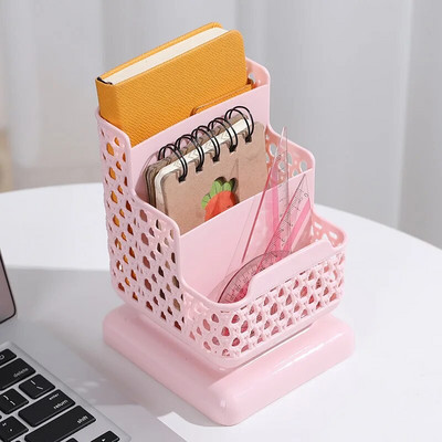 Hollow Desk Organizer Desktop Storage Box Βάση γραφικής ύλης Πολυλειτουργική βάση Τηλεφώνου Αναλώσιμα γραφείου Επιτραπέζιο σετ Θήκη στυλό