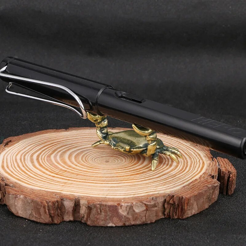 Retro mjedene minijature račića Figurice Dekoracija doma Uredska stolna olovka Ukrasi za policu Antikni bakreni životinjski držač za olovke Rukotvorine