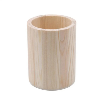 Organizator de birou bricolaj, cutie de depozitare stilou din lemn de birou, cutie de depozitare pentru creion, suport pentru pix, recipient pentru perie de machiaj, rechizite de papetărie pentru școală acasă