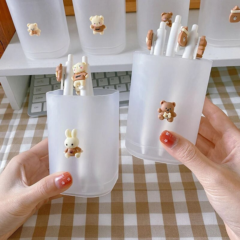 1Pc 2023 Θήκη για στυλό Οργάνωση γραφείου Χαριτωμένα επιστολόχαρτα Σχολικά είδη Αξεσουάρ γραφείου Αξεσουάρ μακιγιάζ Θήκη για μολύβι Βάση πινέλου
