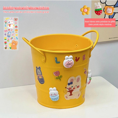 Creative Iron Art pildspalvu turētājs studentu galddatora glabāšanas kaste iekšā Fengwang Red mazs dzelzs spainis Personalizēts jauks biroja pildspalvu spainis