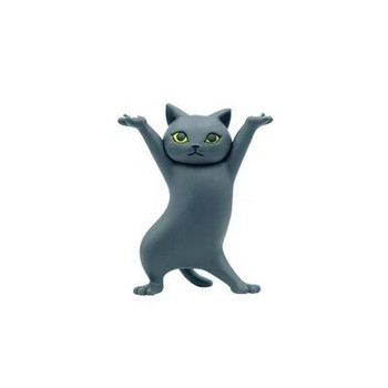 1 τμχ θήκη για στυλό Dancing Cat Kawaii Desktop Storage Rack Hold Everything Διακόσμηση σπιτιού DIY Παιχνίδια Φιγούρα Μοντέλο θήκη χαρτικών