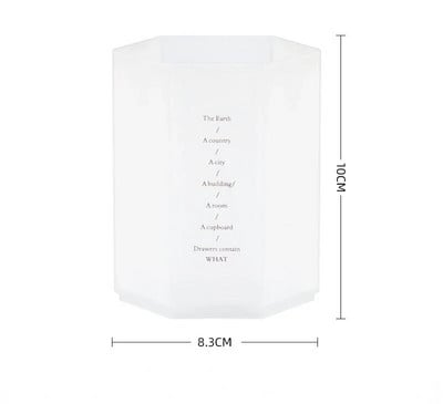 Εξαγωνική θήκη για στυλό Μεγάλης χωρητικότητας Μολύβι Organizer Βούρτσα Αποθήκευση Κουτί Δοχείο Πλαστικό Γραφείο Ατζέντα