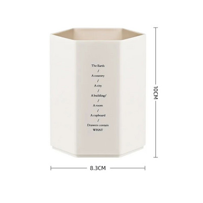 Εξαγωνική θήκη για στυλό Μεγάλης χωρητικότητας Μολύβι Organizer Βούρτσα Αποθήκευση Κουτί Δοχείο Πλαστικό Γραφείο Ατζέντα