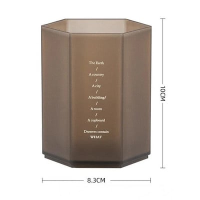 Εξαγωνική θήκη για στυλό Μεγάλης χωρητικότητας Μολύβι Organizer Βούρτσα Αποθήκευση Κουτί Δοχείο Πλαστικό Γραφείο Ατζέντα