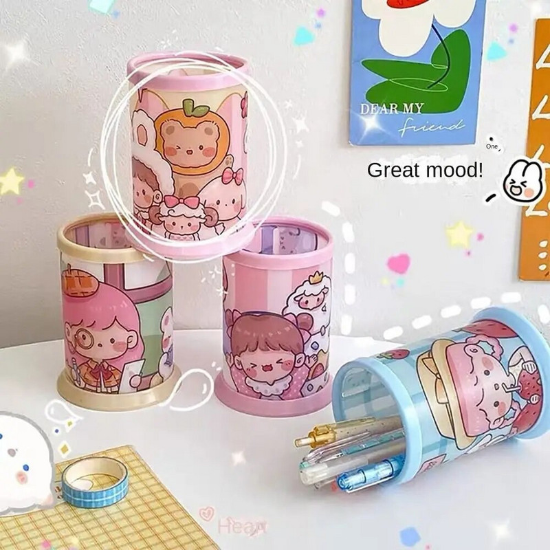 Uus multikas armas pliiatsihoidja ümmargune pliiatsikonteiner, suure mahutavusega pliiatsihoidik õpilastele kirjatarbed kodukontoritarbed