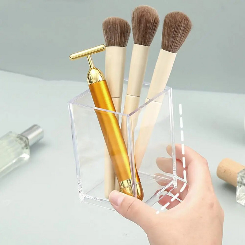 Akrila pildspalvu turētājs aplauzuma otu dzidrais turētājs galddatora zīmuļa organizators zīmuļa krūze rakstāmpiederumi kastes organizatora piederumi