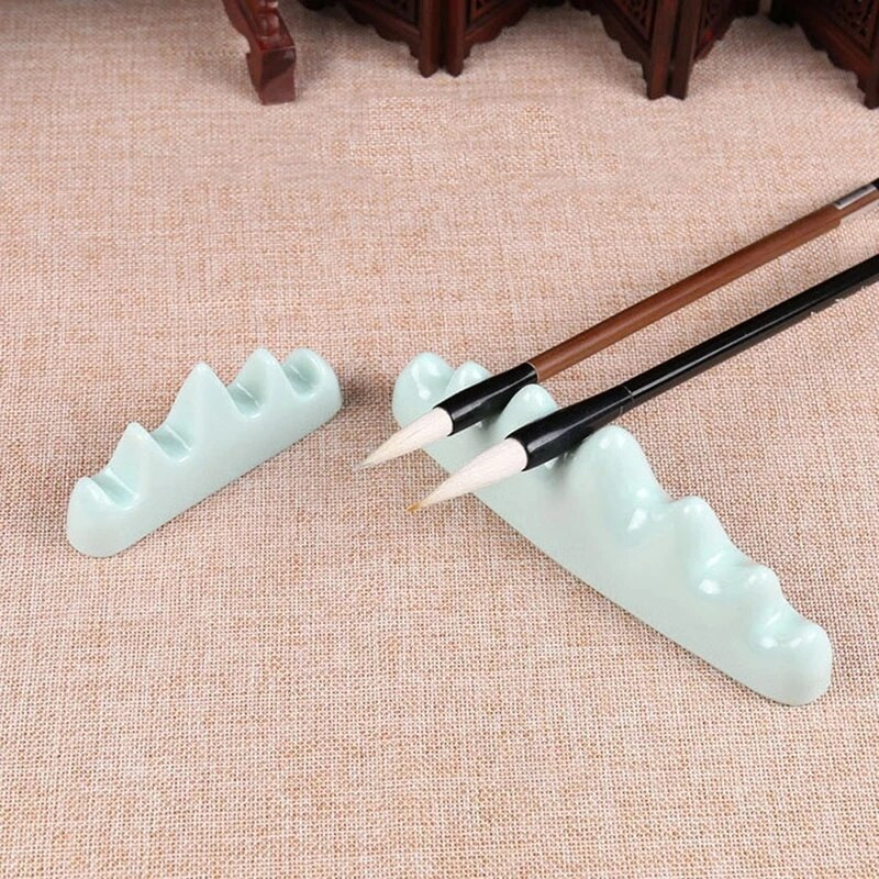 EZONE 1τμχ Κεραμική θήκη για στυλό Βάση πινέλου τέχνης Βάση για πινέλο ζωγραφικής Ακουαρέλα μελάνι Ζωγραφική Σχολικά είδη γραφείου