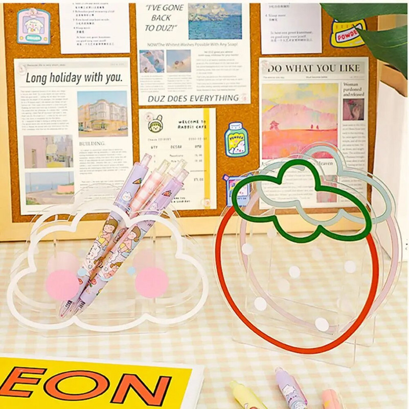 Kirjatarvete Creative Box alusklambrid akrüülist pliiatsihoidja Laua hoiukarbi lauaarvuti organiseerija läbipaistev pliiatsihoidja