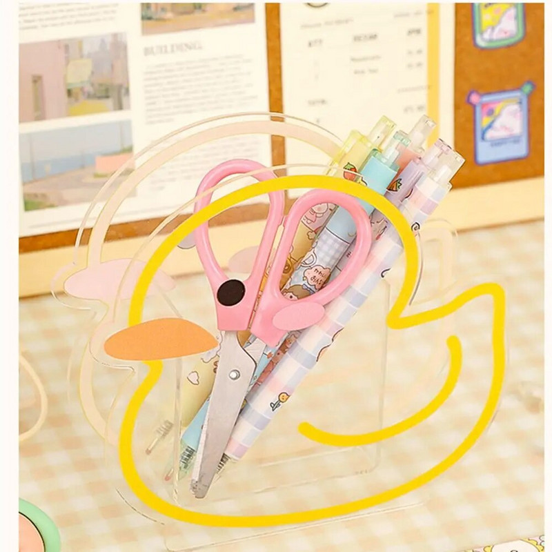 Kirjatarvete Creative Box alusklambrid akrüülist pliiatsihoidja Laua hoiukarbi lauaarvuti organiseerija läbipaistev pliiatsihoidja