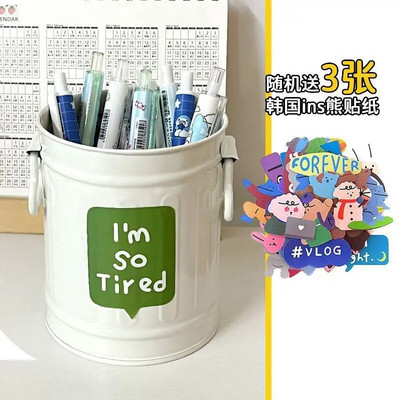 Kasulik pliiatsi hoiukonteiner Suure mahutavusega pidulik pliiatsihoidja kirjutuslaud Jõuluarmas meigipintsliga pliiatsi korraldaja