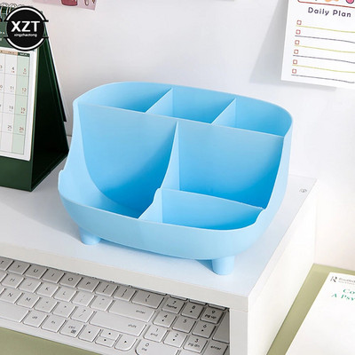 Creative Plastic Desktop Organizer Θήκη για στυλό Πολυλειτουργικό μακιγιάζ γραφείου Βάση αποθήκευσης μολυβιού Σχολική γραφική ύλη