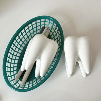 Αστεία σχήμα δοντιού Κεραμική θήκη για στυλό Μολύβι Γλάστρα αποθήκευσης Δοχείο Επιτραπέζια βάση στυλό Succulent Pot Organizer Ζαρντινιέρα διακόσμησης σπιτιού