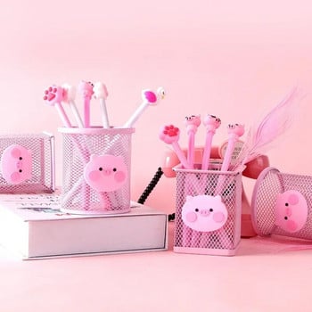 Kawaii Pink Pig Iron Θήκη Γραφείου Organizer Καλλυντικά Μακιγιάζ Βούρτσες Εργαλείο Θήκη ποτηροθήκη Μολύβι Δοχείο Αναλώσιμα γραφείου