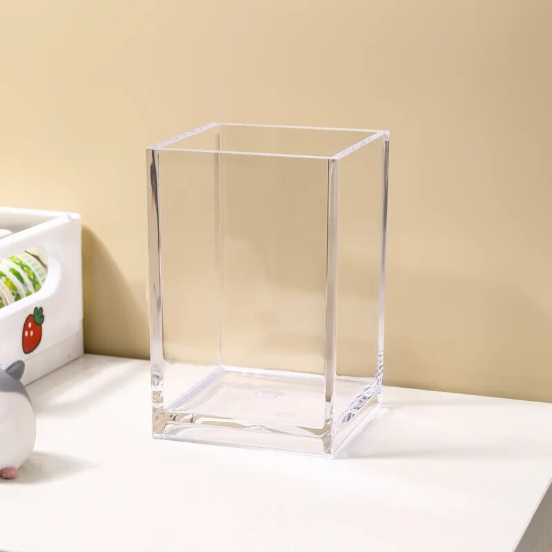 Διαφανής ακρυλική θήκη για στυλό Γραφείο Επιφάνεια εργασίας Student Organizer Κουτί αποθήκευσης γραφικής ύλης Κάδος χαριτωμένο στυλό Kawaii μεγάλης χωρητικότητας