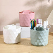 Pildspalvu turētājs Rotējošais vairāku nodalījumu otu mucas aplauzuma otu uzglabāšanas kaste Pārnēsājams galddatora kosmētikas organizatora otu turētājs