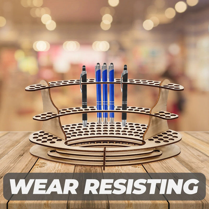 Daudzfunkcionāls koka pildspalvu turētājs Rustic pildspalvu organizators zīmuļu statīvs biroja skolas galda kancelejas piederumi