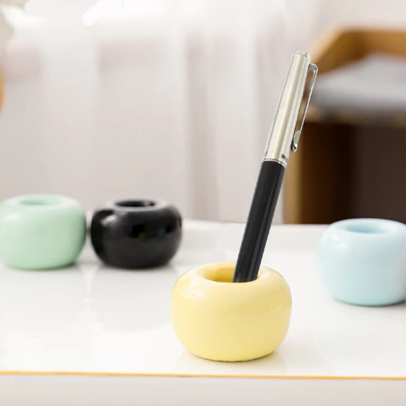 Loominguline keraamiline pliiatsihoidja lauaarvuti hoiustamiskaunistused Minimalistlik sisustus Kontoritarbed Multifunktsionaalne pintsli pliiatsihoidja