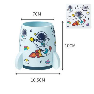 Jauns daudzfunkcionāls raķetes formas galddatora glabāšanas pildspalvas turētājs zīmuļa displeja krūze Vienkāršs biroja skolas piederumu kancelejas piederumu organizators