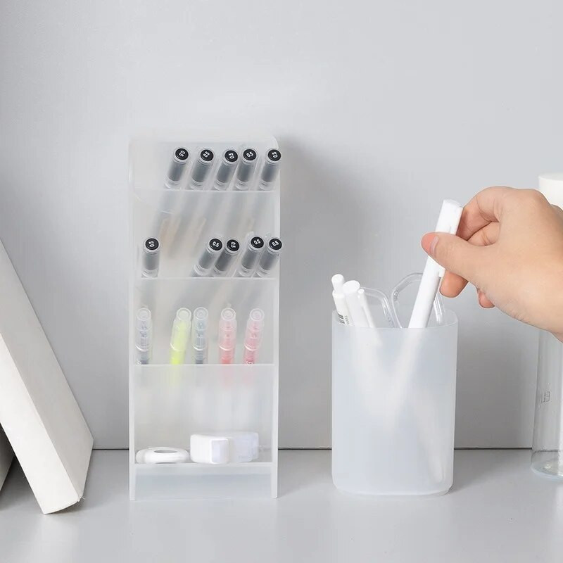 Pildspalvu turētāja rakstāmgalda organizators Jauki rakstāmpiederumi 2022. gada skolas piederumiem Darbvirsmas biroja piederumi Aplauzums Zīmuļu turētāja otu statīvs