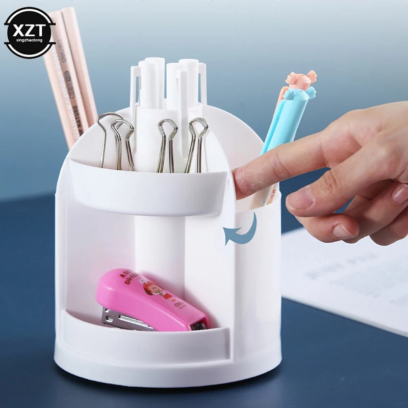 Višenamjenski rotirajući Kawaii držač za olovke velikog kapaciteta, olovka, kutija za pohranu šminke, stolni organizator, postolje, torbica, školski ured