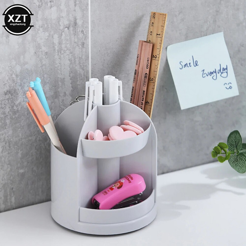 Višenamjenski rotirajući Kawaii držač za olovke velikog kapaciteta, olovka, kutija za pohranu šminke, stolni organizator, postolje, torbica, školski ured