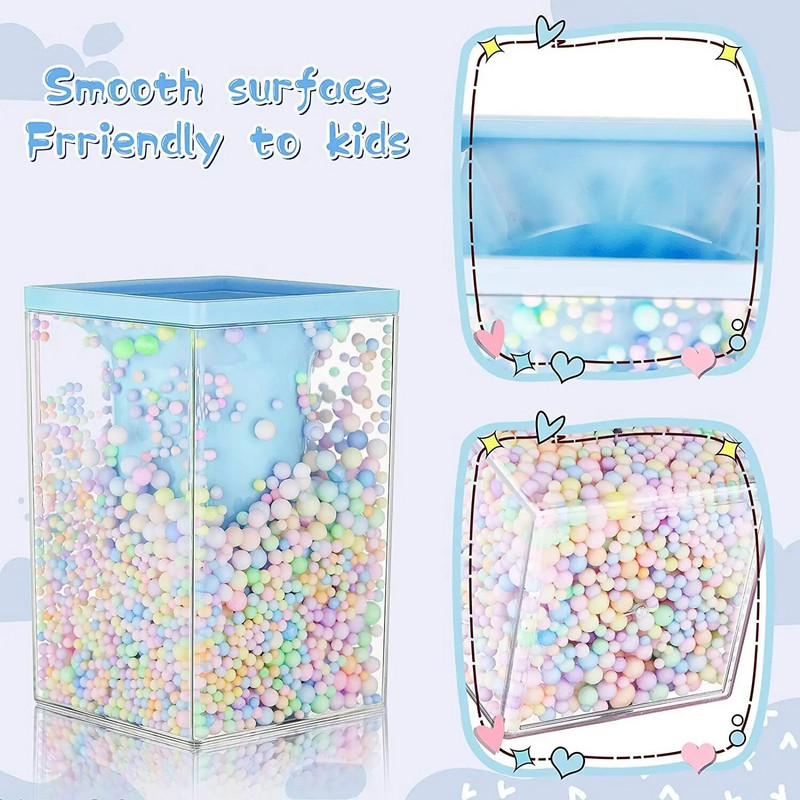 Kawaii Στυλόθήκη Bubble Pencil Cup Desktop Stationery Organizer Πινέλο Μακιγιάζ Θήκη αποθήκευσης για κορίτσια τετράγωνο μολυβοθήκη
