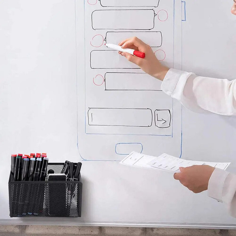 Magnētiskais zīmuļu turētājs Īpaši spēcīgi magnēti Tīkla marķiera turētājs Liels pildspalvu maciņš tāfelei Ledusskapja skapīša piederumiem