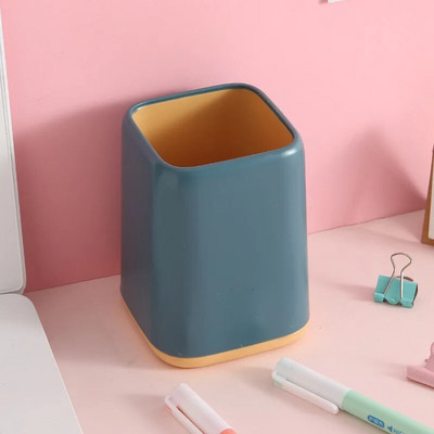 Lielas ietilpības pildspalvas turētājs rakstāmgalda pildspalva zīmulis grima pods otu uzglabāšanas konteiners kastes turētājs skolas biroja kancelejas preču organizators