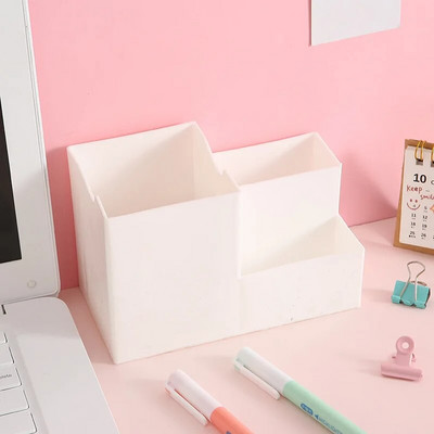 Lielas ietilpības pildspalvas turētājs rakstāmgalda pildspalva zīmulis grima pods otu uzglabāšanas konteiners kastes turētājs skolas biroja kancelejas preču organizators