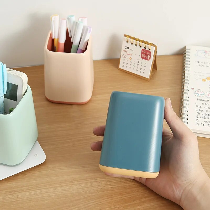 Lielas ietilpības pildspalvas turētājs rakstāmgalda pildspalva zīmulis grima pods otu uzglabāšanas konteiners kastes turētājs skolas biroja kancelejas preču organizators