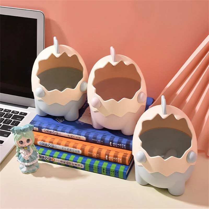 Jauks dinozauru pildspalvu turētāja rakstāmgalda organizators Jauks daudzfunkcionāls biroja rakstāmgalda rakstāmpiederumu pildspalvu turētāja zīmuļu statīva organizators